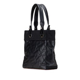 シャネル パリビアリッツPM ココマーク トートバッグ ハンドバッグ A34208 ブラック PVC レザー レディース CHANEL 【中古】